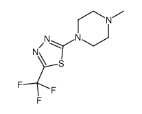 1-甲基-4-(s-三氟甲基-[1,3,4]噻二唑-z-基)哌嗪结构式