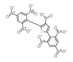 3-nitro-2,5-bis(2,4,6-trinitrophenyl)thiophene结构式