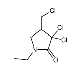 3,3-dichloro-4-(chloromethyl)-1-ethylpyrrolidin-2-one Structure