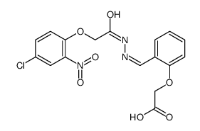 2-[2-[(Z)-[[2-(4-chloro-2-nitrophenoxy)acetyl]hydrazinylidene]methyl]phenoxy]acetic acid结构式