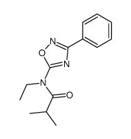 N-ethyl-2-methyl-N-(3-phenyl-1,2,4-oxadiazol-5-yl)propanamide结构式