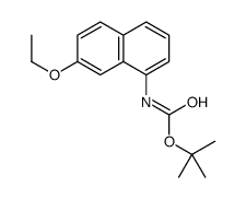 (7-乙氧基萘-1-基)氨基甲酸叔丁酯结构式
