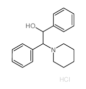 1-Piperidineethanol, a,b-diphenyl-, hydrochloride (1:1)结构式