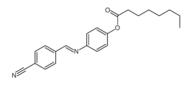 [4-[(4-cyanophenyl)methylideneamino]phenyl] octanoate Structure