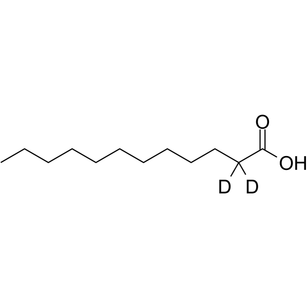 月桂酸-2,2-d2结构式