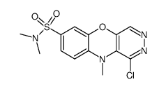 1-chloro-10-methyl-10H-benzo[b]pyridazino[4,5-e][1,4]oxazine-7-sulfonic acid dimethylamide结构式