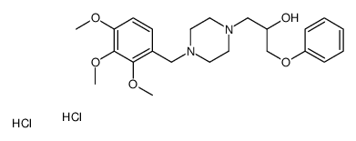 1-phenoxy-3-[4-[(2,3,4-trimethoxyphenyl)methyl]piperazin-1-yl]propan-2-ol dihydrochloride结构式