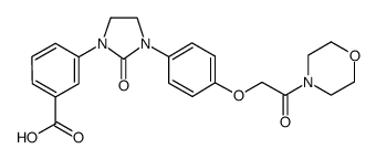 3-{3-[4-(2-morpholin-4-yl-2-oxo-ethoxy)-phenyl]-2-oxo-imidazolidin-1-yl}-benzoic acid Structure