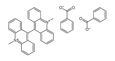 10-methyl-9-(10-methylacridin-10-ium-9-yl)acridin-10-ium,dibenzoate Structure
