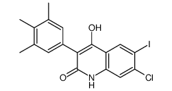 7-chloro-4-hydroxy-6-iodo-3-(3,4,5-trimethylphenyl)-1H-quinolin-2-one Structure