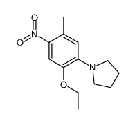 1-(2-ethoxy-5-methyl-4-nitrophenyl)pyrrolidine Structure