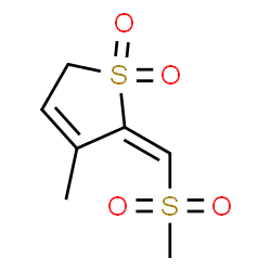 Thiophene, 2,5-dihydro-3-methyl-2-[(methylsulfonyl)methylene]-, 1,1-dioxide, (2E)- (9CI) Structure