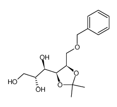 (1R,2R)-1-((4S,5R)-5-((benzyloxy)methyl)-2,2-dimethyl-1,3-dioxolan-4-yl)propane-1,2,3-triol Structure