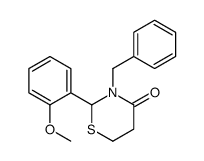 3-benzyl-2-(2-methoxyphenyl)-1,3-thiazinan-4-one结构式