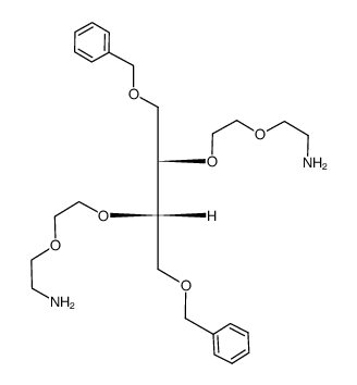 3,4-bis-O-(5-amino-3-oxapentyl)-1,4-di-O-benzyl-L-threitol Structure