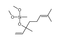 [(1,5-dimethyl-1-vinyl-4-hexenyl)oxy]dimethoxymethylsilane结构式