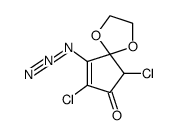 3-azido-2,5-dichloro-4,4-ethylenedioxy-2-cyclopentenone结构式