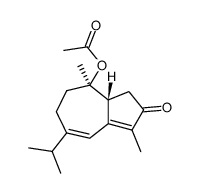 (-)-10α-acetoxy-1αH-guaia-4,6-dien-3-one Structure