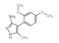 4-(2,4-二甲氧基苯基)-5-甲基-1H-吡唑-3-胺结构式