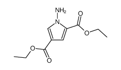 1-amino-1H-pyrrole-2,4-dicarboxylic acid diethyl ester结构式