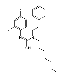 3-(2,4-difluorophenyl)-1-heptyl-1-(2-phenylethyl)urea Structure