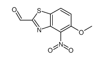 5-methoxy-4-nitrobenzothiazole-2-carboxaldehyde结构式