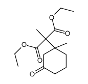 diethyl 2-methyl-2-(1-methyl-3-oxocyclohexyl)propanedioate Structure
