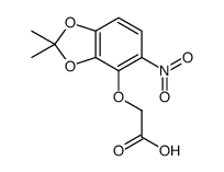2-[(2,2-dimethyl-5-nitro-1,3-benzodioxol-4-yl)oxy]acetic acid结构式
