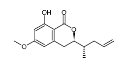 8-hydroxy-6-methoxy-3-(1-methyl-but-3-enyl)-isochroman-1-one结构式