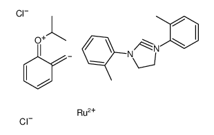 二氯[1,3-双(2-甲基苯基)-2-咪唑烷亚基](2-异丙氧基苯亚甲基)钌(II)结构式