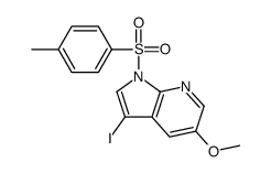 3-碘-5-甲氧基-1-(4-甲基苯磺酰基)-1H-吡咯并[2,3-b]吡啶结构式