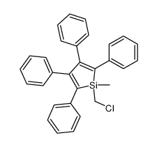1-chloromethyl-1-methyl-2,3,4,5-tetraphenyl-1-silacyclopentadiene结构式