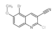 5-溴-2-氯-6-甲氧基喹啉-3-甲腈结构式