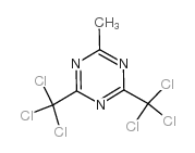 2-甲基-4,6-双(三氯甲基)-1,3,5-三嗪结构式