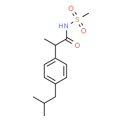 N- [2-(4-异丁基苯基)丙基]-甲磺酰胺结构式