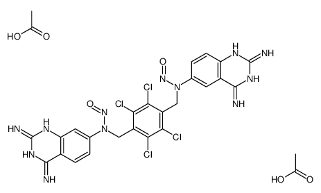 4,4'-bis(2,4-diaminoquinazol-6-(N-nitrosoaminomethyl))tetrachlorobenzene Structure