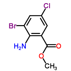 Benzoic acid, 2-amino-3-bromo-5-chloro-, Methyl ester structure
