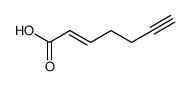 (E)-hept-2-en-6-ynoic acid结构式