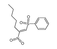 ((E)-2-Nitro-hept-1-ene-1-sulfonyl)-benzene结构式