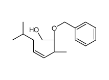 (E,2R,3R)-3,7-dimethyl-2-phenylmethoxyoct-4-en-1-ol结构式