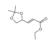 (R)-反式-3-(2,2-二甲基-1,3-二氧杂环戊烷-4-基)丙烯酸乙酯结构式