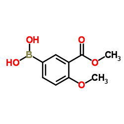 4-甲氧基-3-(甲氧基羰基)苯基硼酸结构式