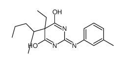 5-ethyl-2-(3-methylanilino)-5-pentan-2-yl-1H-pyrimidine-4,6-dione结构式