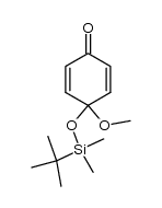 4-((tert-butyldimethylsilyl)oxy)-4-methoxycyclohexa-2,5-dienone结构式