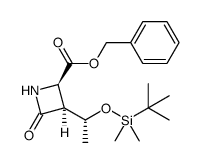 (3S,4R)-benzyl 3-((R)-1-(tert-butyldimethylsilyloxy)ethyl)-azetidin-2-one-4-carboxylate Structure