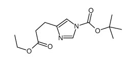 2-Methyl-2-propanyl 4-(3-ethoxy-3-oxopropyl)-1H-imidazole-1-carbo xylate Structure