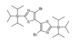 4,4'-二溴-2,2'-双(三异丙基甲硅烷基)-5,5'-二噻唑结构式