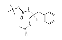 (S) 1-thio-S-acetyl-2-amino-N-(tert-butyloxycarbonyl)-3-phenyl-propane结构式