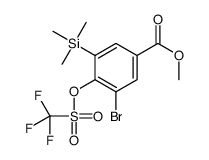 Methyl 3-bromo-4-(((trifluoromethyl)sulfonyl)-oxy)-5-(trimethylsilyl)benzoate picture