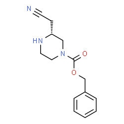 (R)-3-(氰基甲基)哌嗪-1-羧酸苄酯结构式